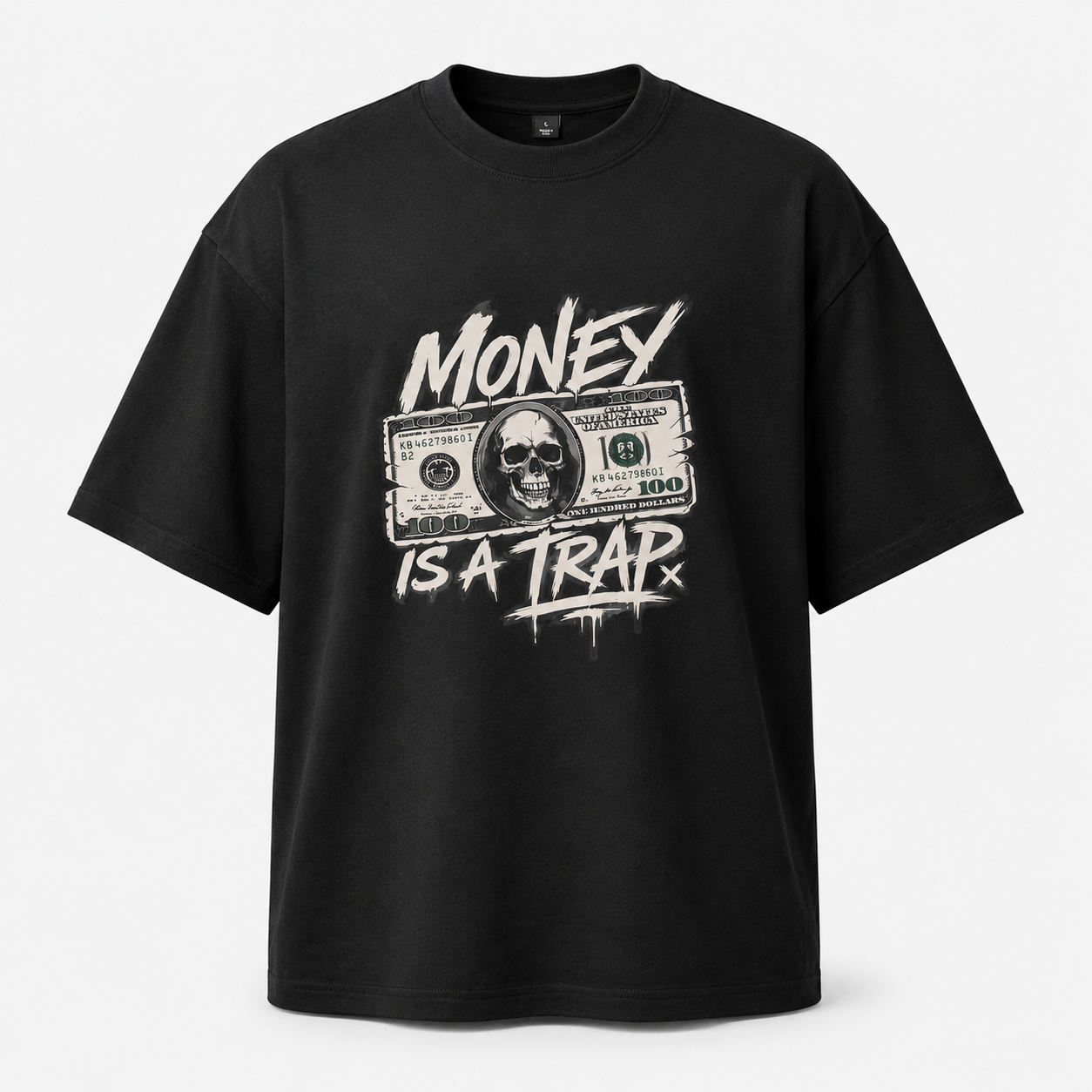 Money Is a Trap Oversized T-Shirt – Black