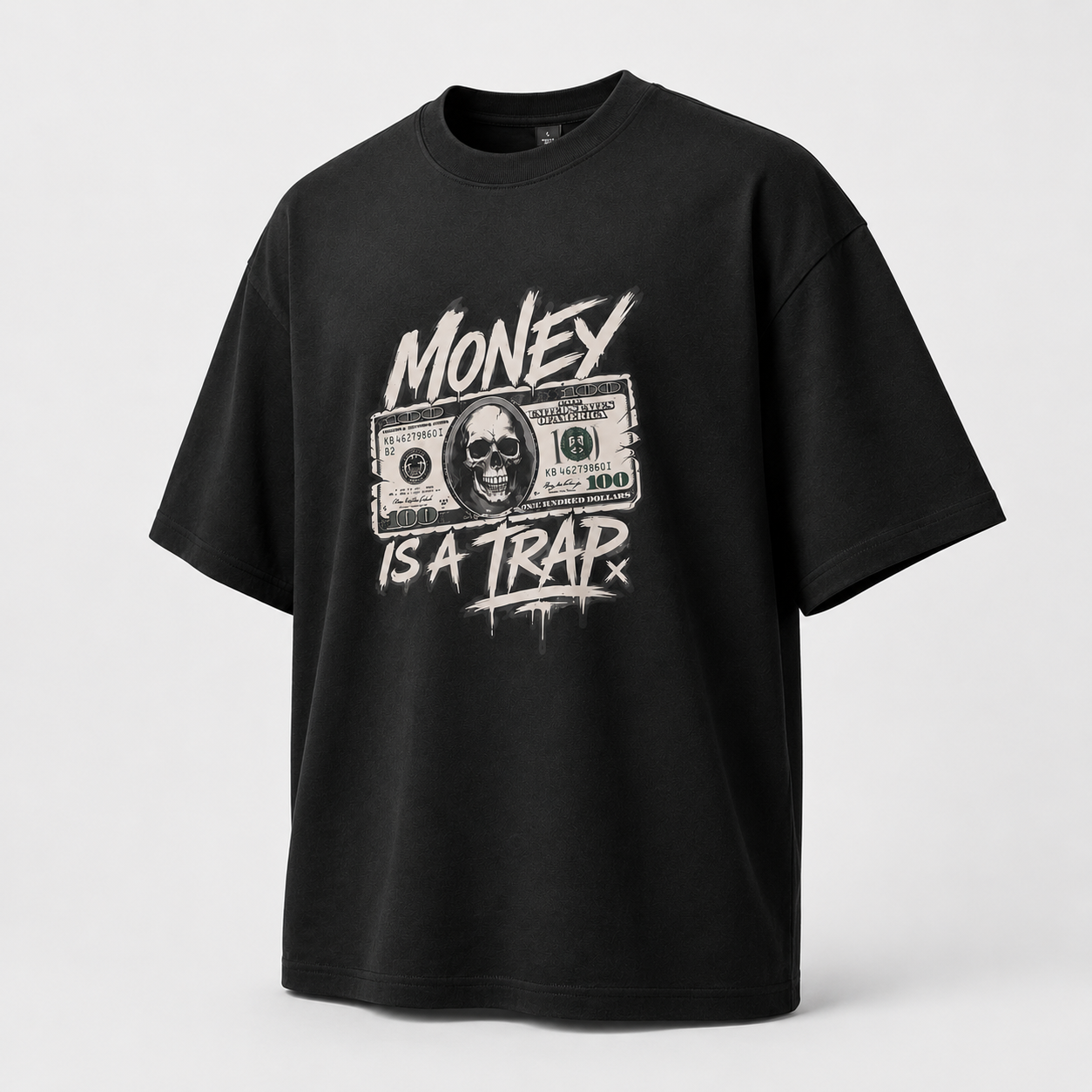 Money Is a Trap Oversized T-Shirt – Black