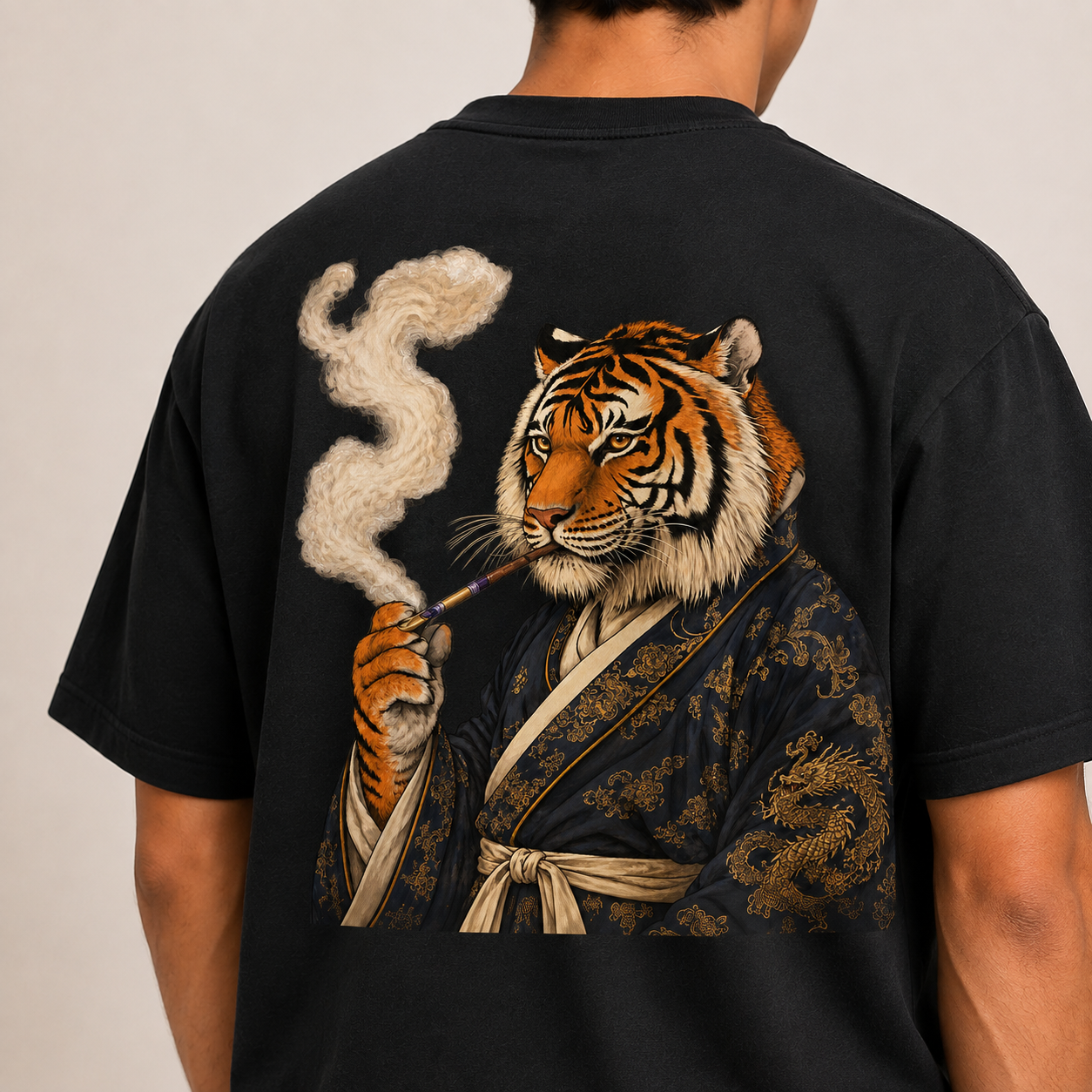 When Tigers Used to Smoke – 240 GSM Oversized T-Shirt