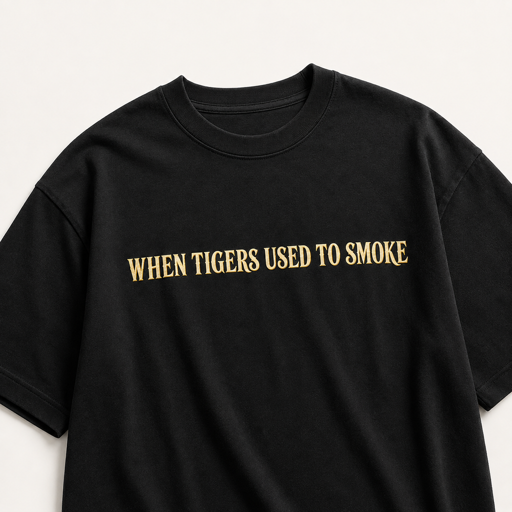 When Tigers Used to Smoke – 240 GSM Oversized T-Shirt