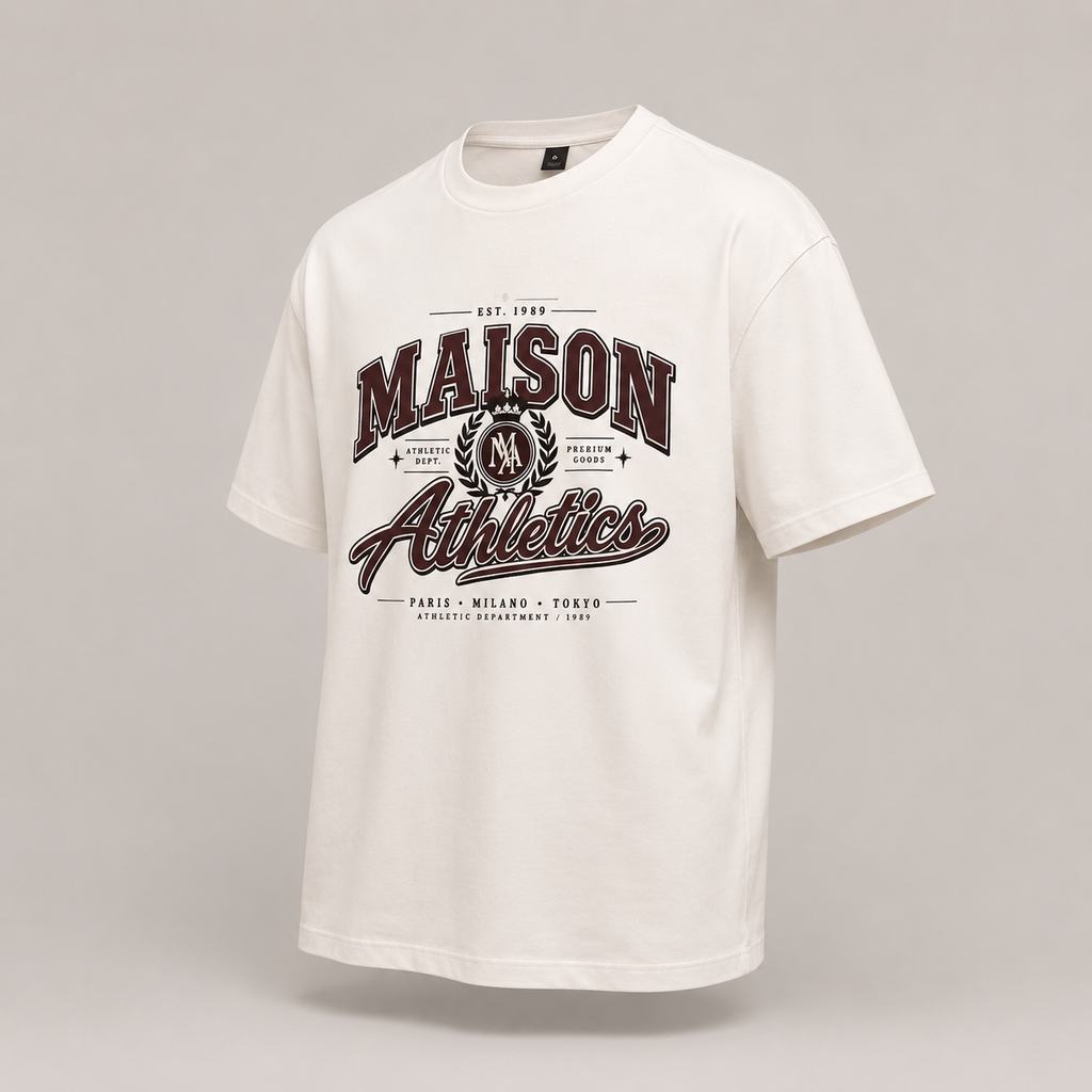 Maison Athletics Oversized T-Shirt – Off White