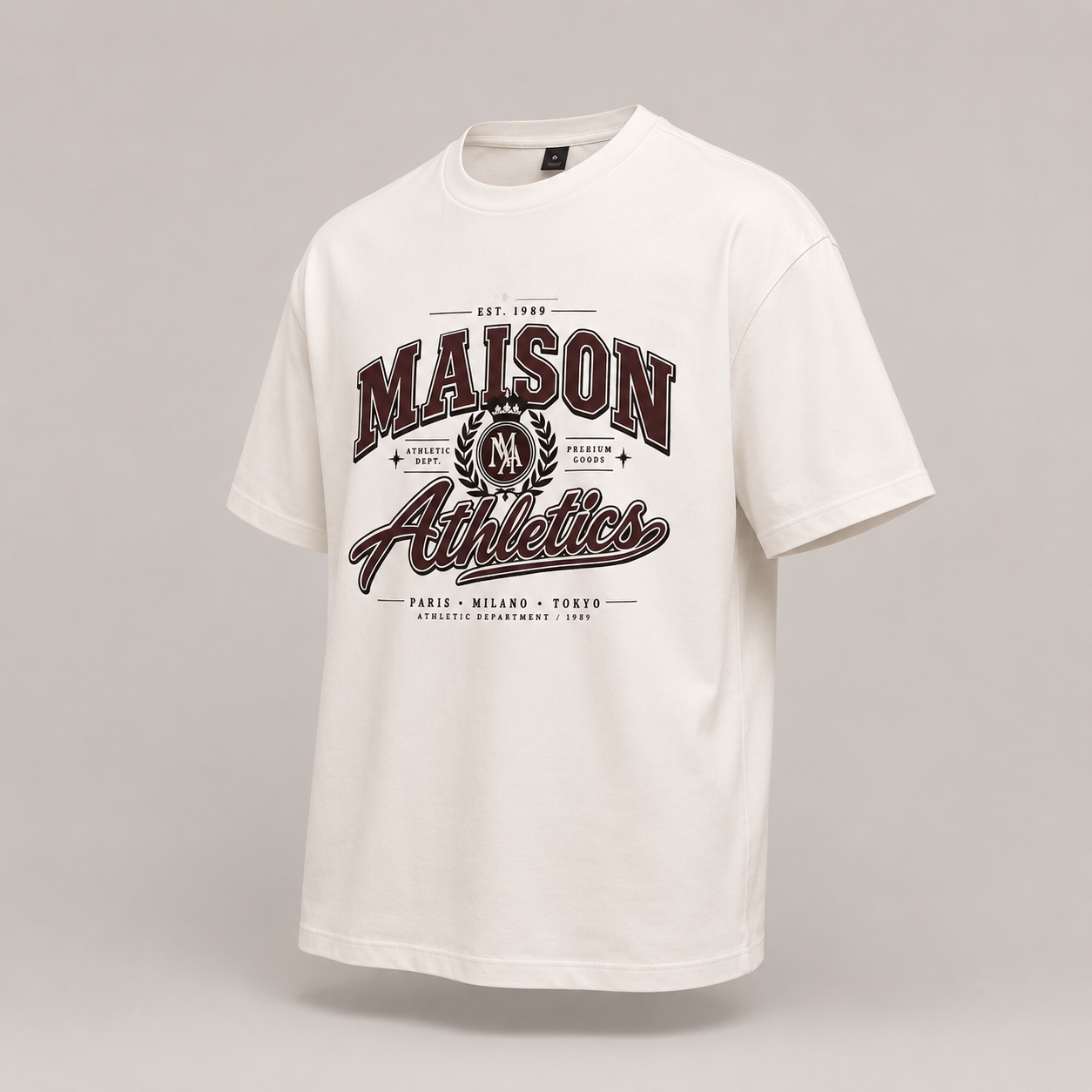 Maison Athletics Oversized T-Shirt – Off White