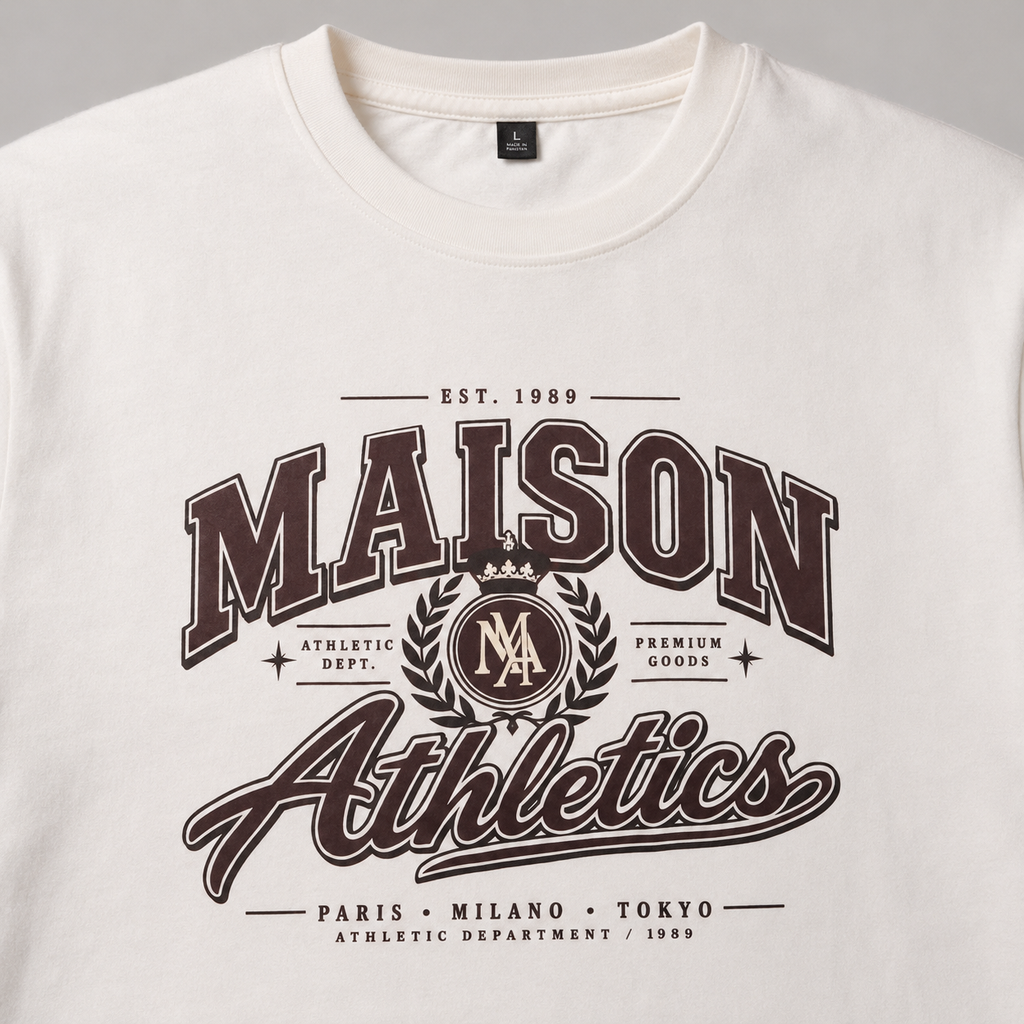 Maison Athletics Oversized T-Shirt – Off White