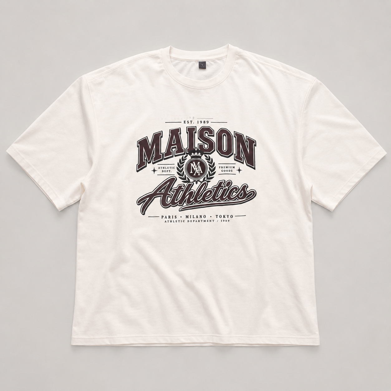 Maison Athletics Oversized T-Shirt – Off White