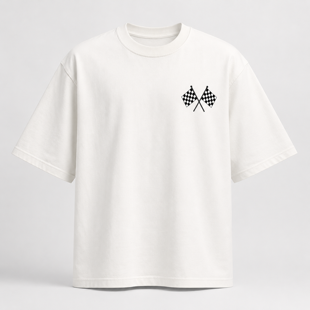 INDY 2002 Racing Oversized T-Shirt – Off - White