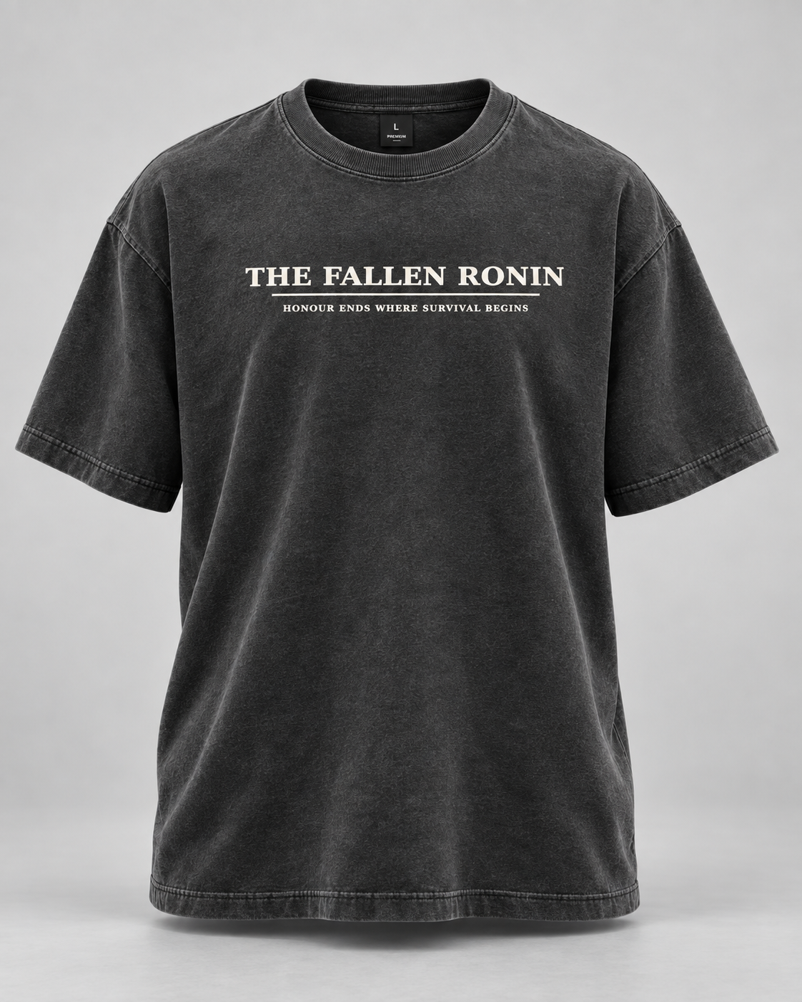 The Fallen Ronin Oversized T-Shirt – Charcoal