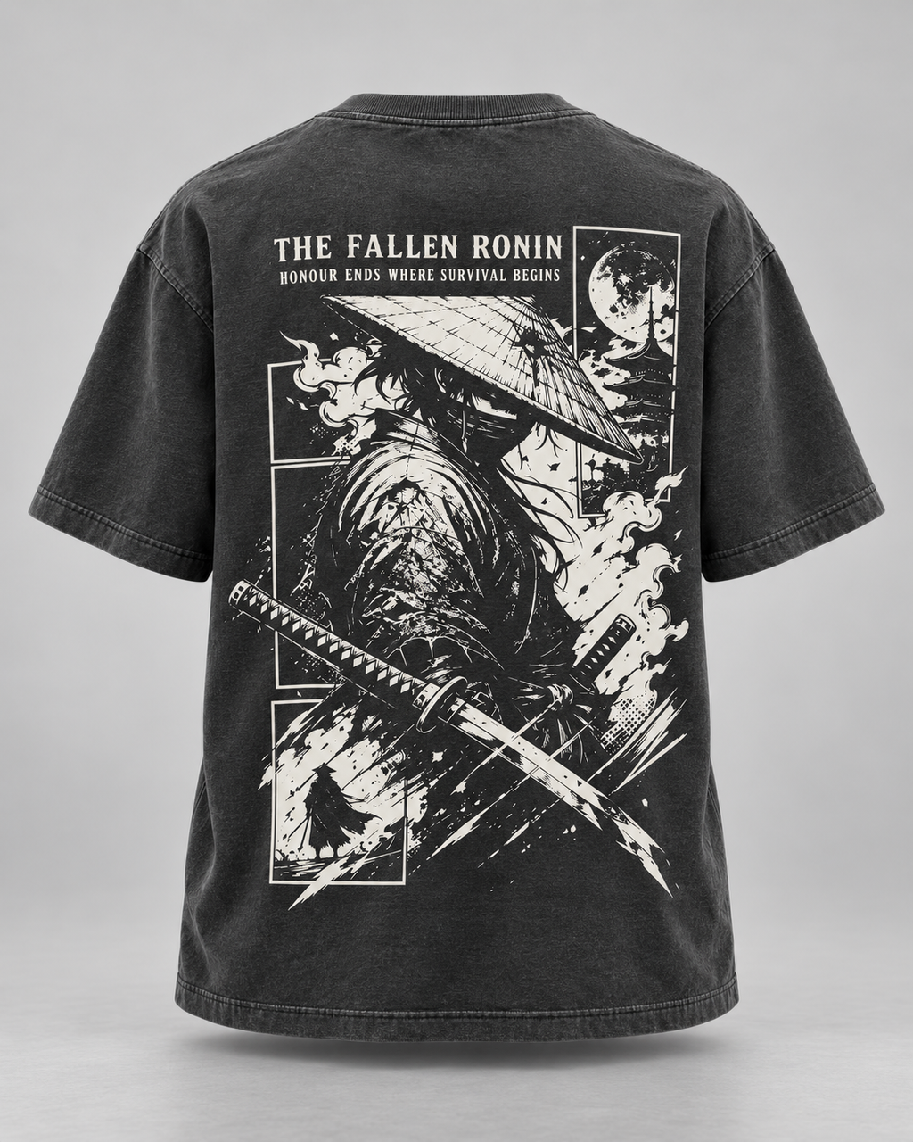 The Fallen Ronin Oversized T-Shirt – Charcoal