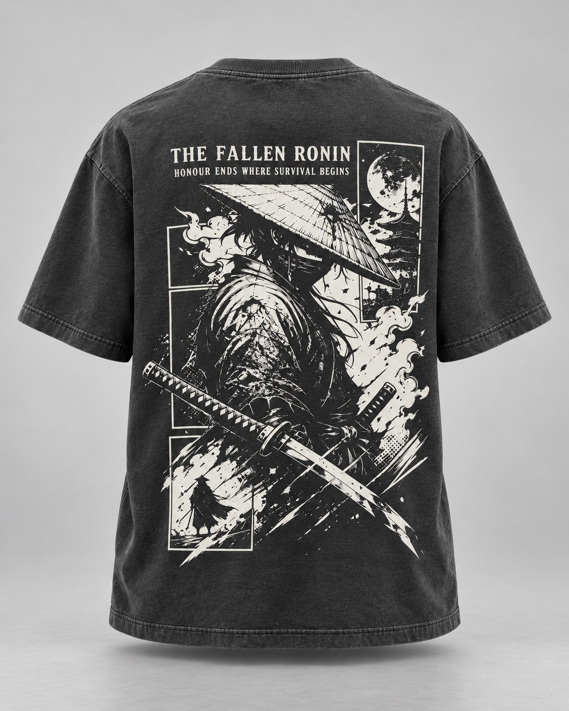 The Fallen Ronin Oversized T-Shirt – Charcoal