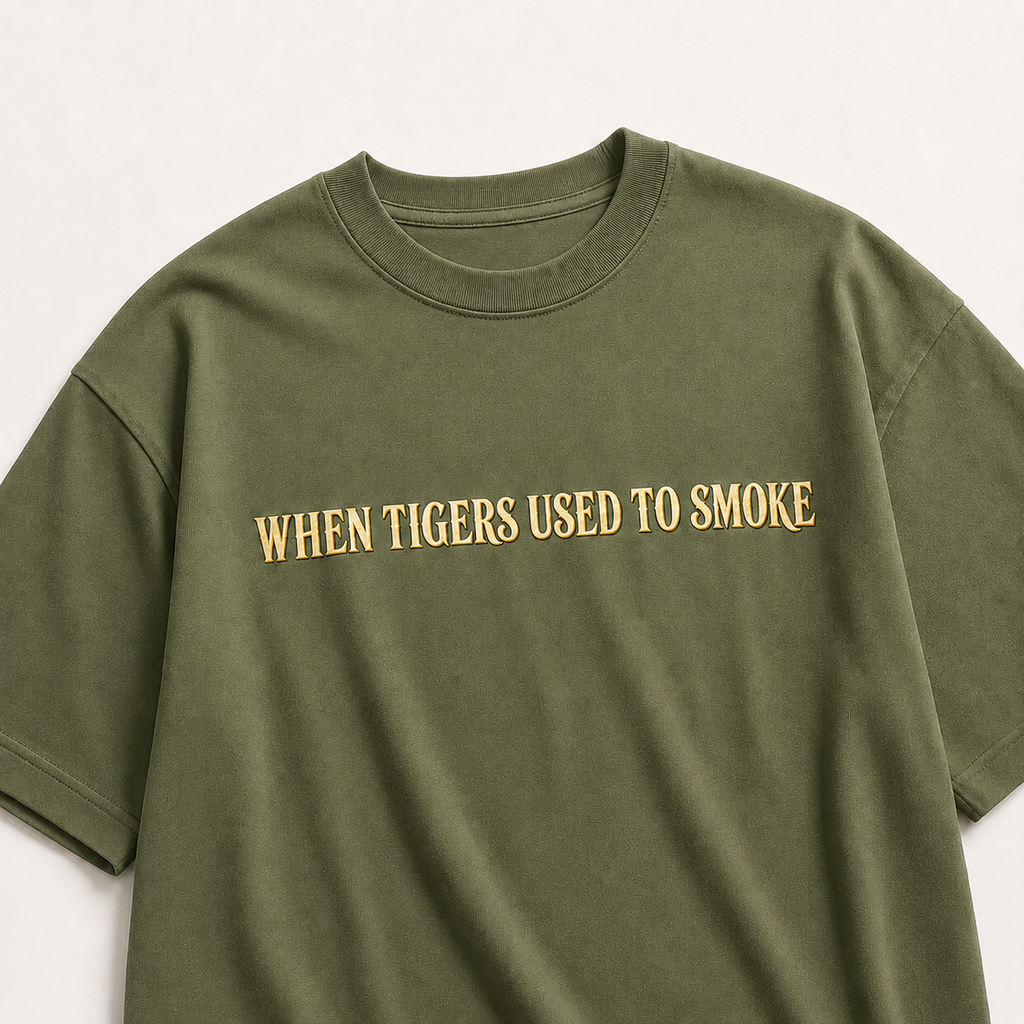When Tigers Used to Smoke – 240 GSM Oversized T-Shirt