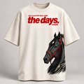 Make The Days Count – Horse Side Print Oversized T-Shirt