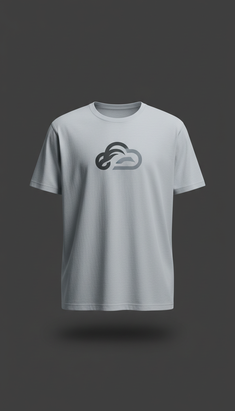 Silver Haze minimal logo tee