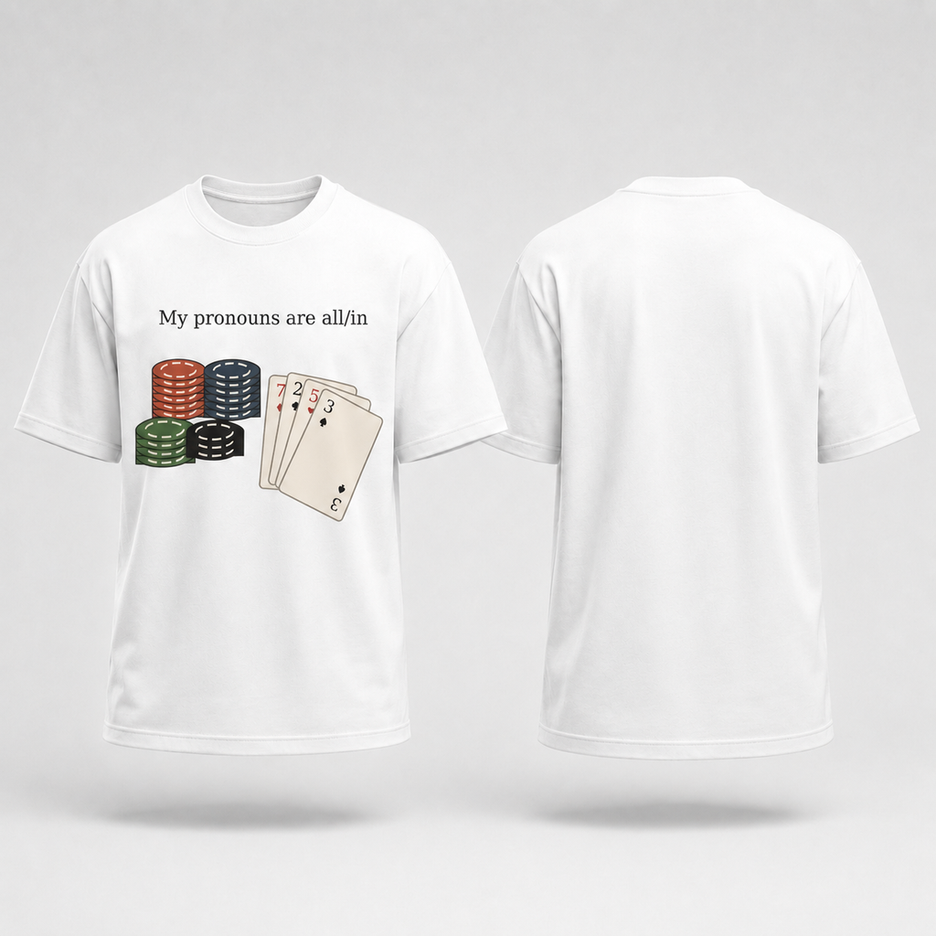 ALL/IN Poker Graphic Regular-Fit T-Shirt – White