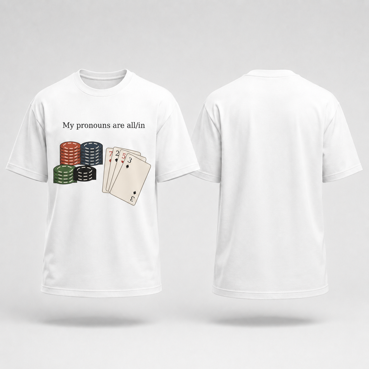ALL/IN Poker Graphic Regular-Fit T-Shirt – White