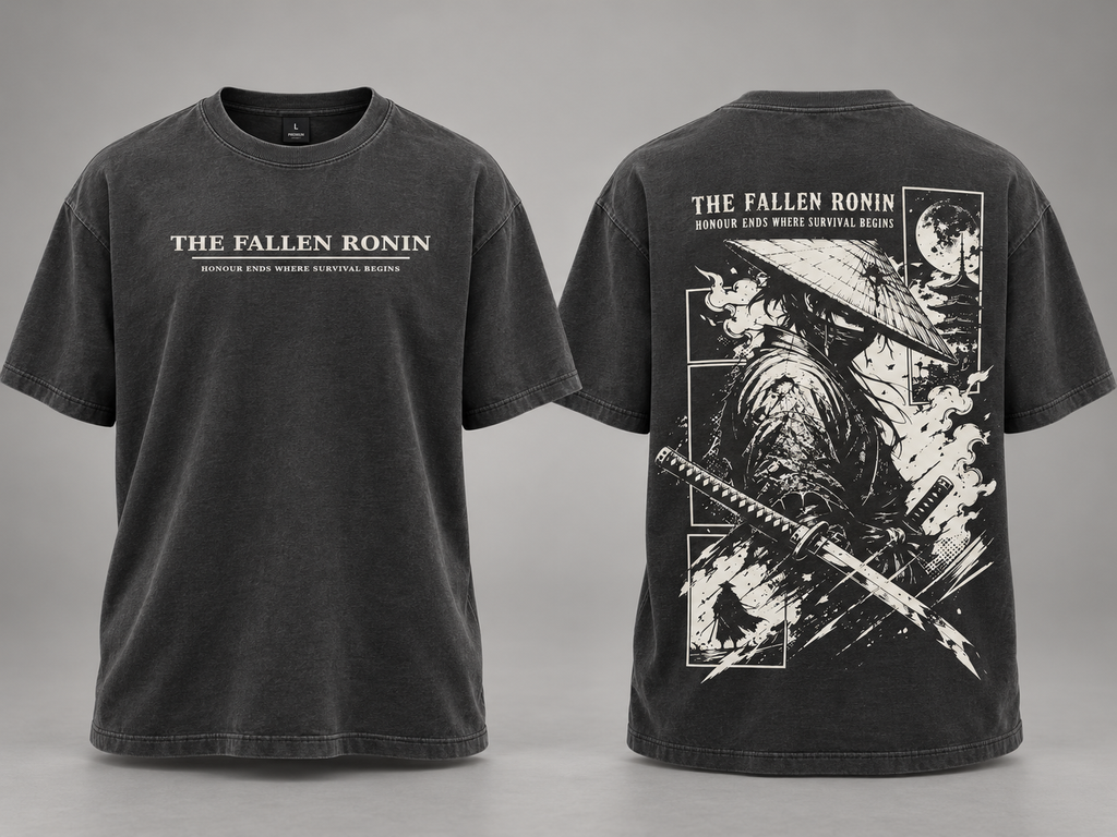 The Fallen Ronin Oversized T-Shirt – Charcoal