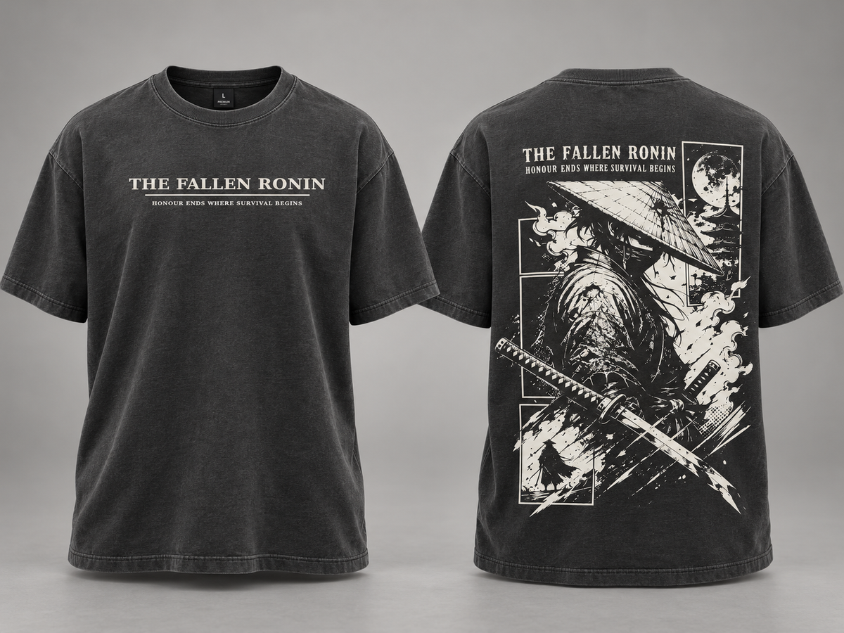 The Fallen Ronin Oversized T-Shirt – Charcoal