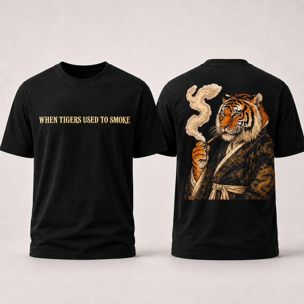 When Tigers Used to Smoke – 240 GSM Oversized T-Shirt